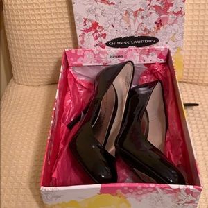 Chinese Laundry black heels-shiny